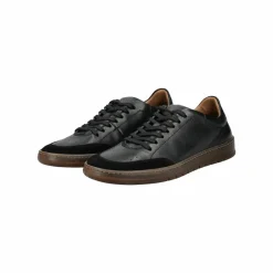 Mintsoty Stealth Onyx – Minimalist Urban Black Leather Low-Top