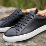 Executive Grain Leather Low-Top